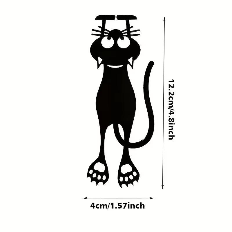 1-5PCS Kawaii Black Cat Bookmarks for Books 3D Plastic Stereo Animal Book Mark for Student Teacher'S Gifts Creative Stationery