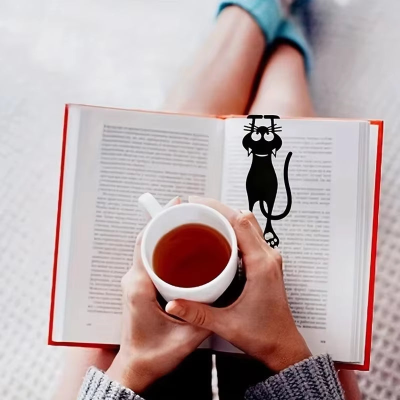 1-5PCS Kawaii Black Cat Bookmarks for Books 3D Plastic Stereo Animal Book Mark for Student Teacher'S Gifts Creative Stationery