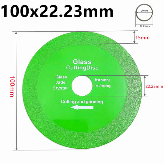 20/22.23Mm Inner Hole Glass Cutting Disc Blade Jade Crystal Wine Bottles Grinding Chamfering Cutting Blade Glass Cutting Disk